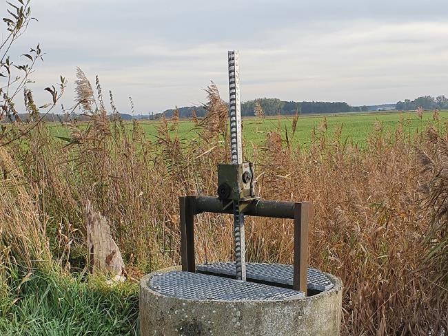 Polder Sandhagen Stau im Binnengraben (altbestand) ©LGMV